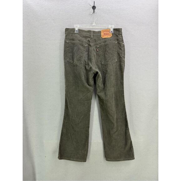 Levi's 517 Womens Green Stretch Denim Corduroy Slim Bootcut Pants Jeans Medium - Picture 7 of 7